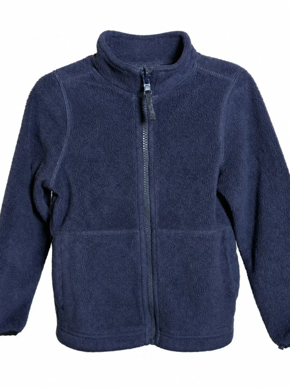 The Children's Place Kids Full Zip Fleece Jacket – Navy – Size 4 (XS)